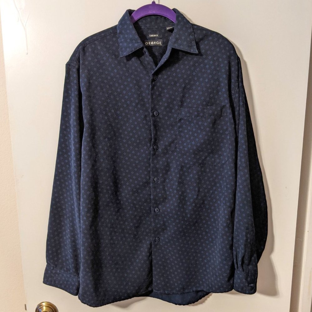Long Sleeve Button Down Sueded Shirt SZ SM 34/36